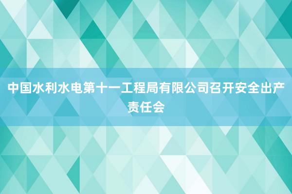中国水利水电第十一工程局有限公司召开安全出产责任会
